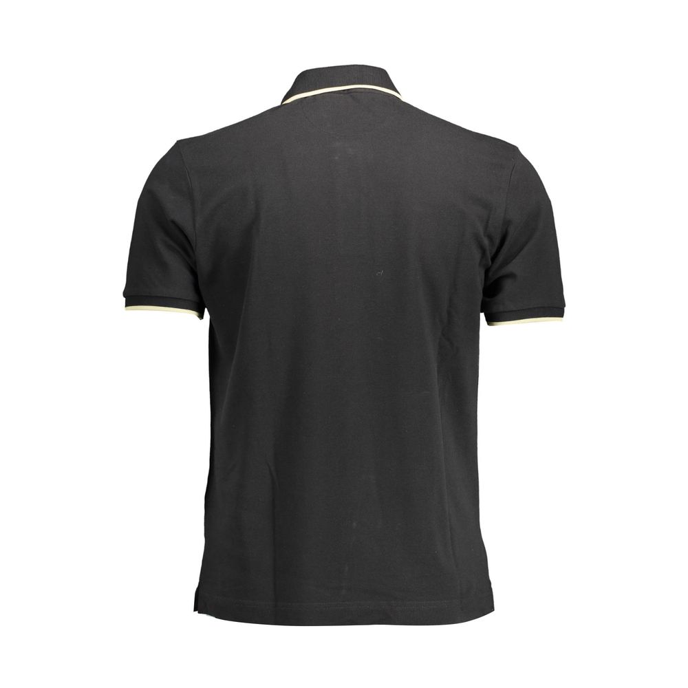 La Martina Black Cotton Men's Polo Shirt