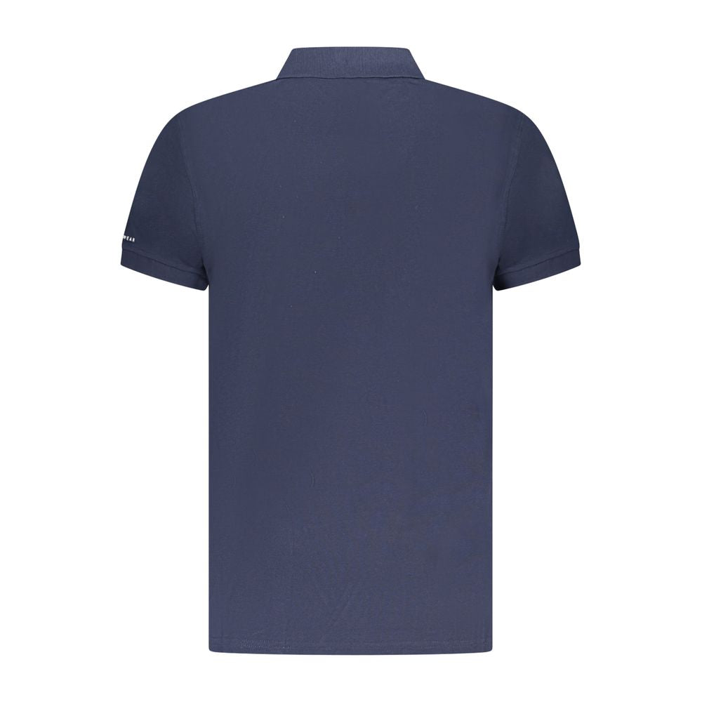 Trussardi Blu Cotton Men Polo