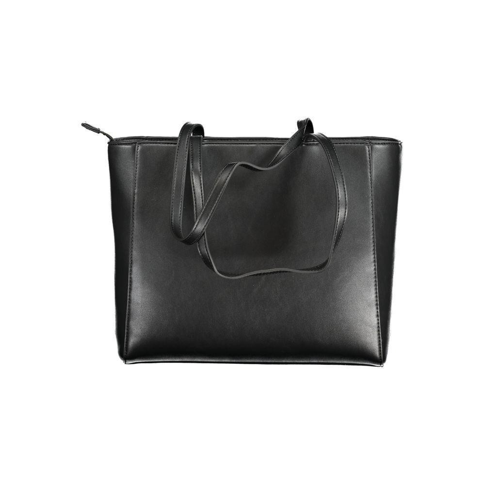 Front view with bag zipped and handles upright.