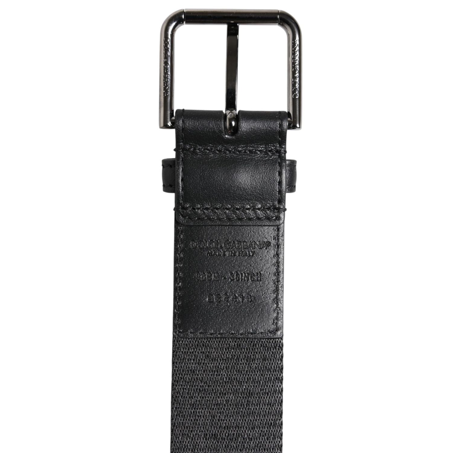 Dolce & Gabbana Green Black Polyester DG Logo Buckle Belt
