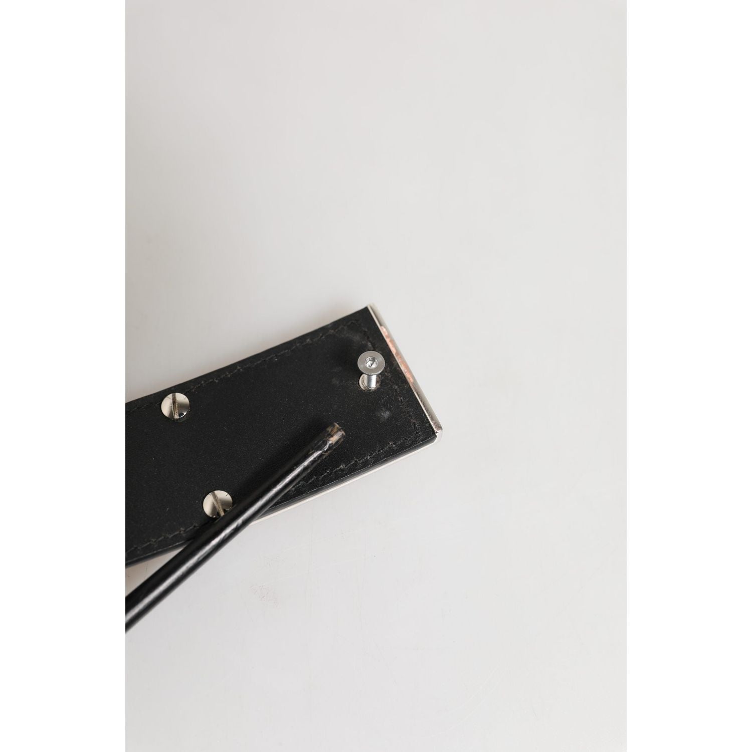 Dolce & Gabbana Black Leather Classic Metal Logo Buckle Belt