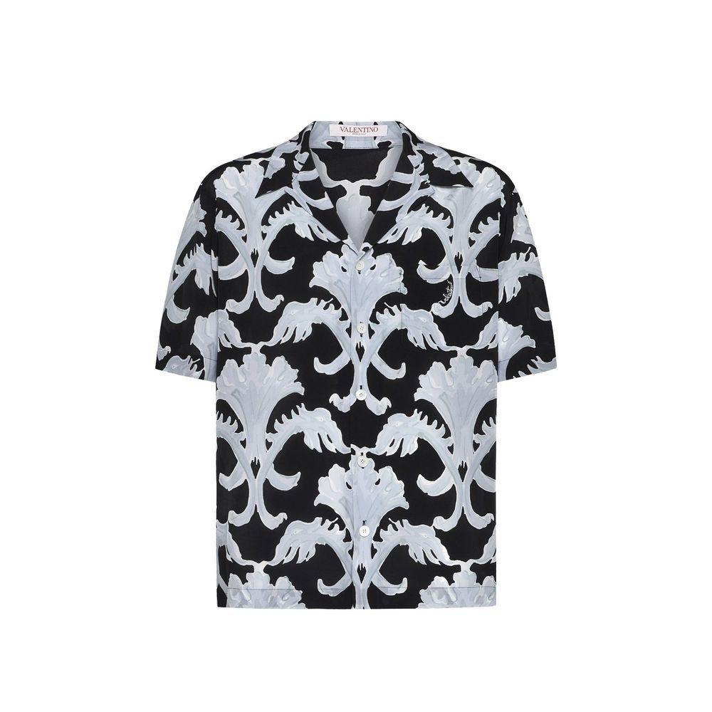 Valentino Garavani Metamorphos Wall Print Bowling Shirt VA-8780399378644-IT52 | XL
