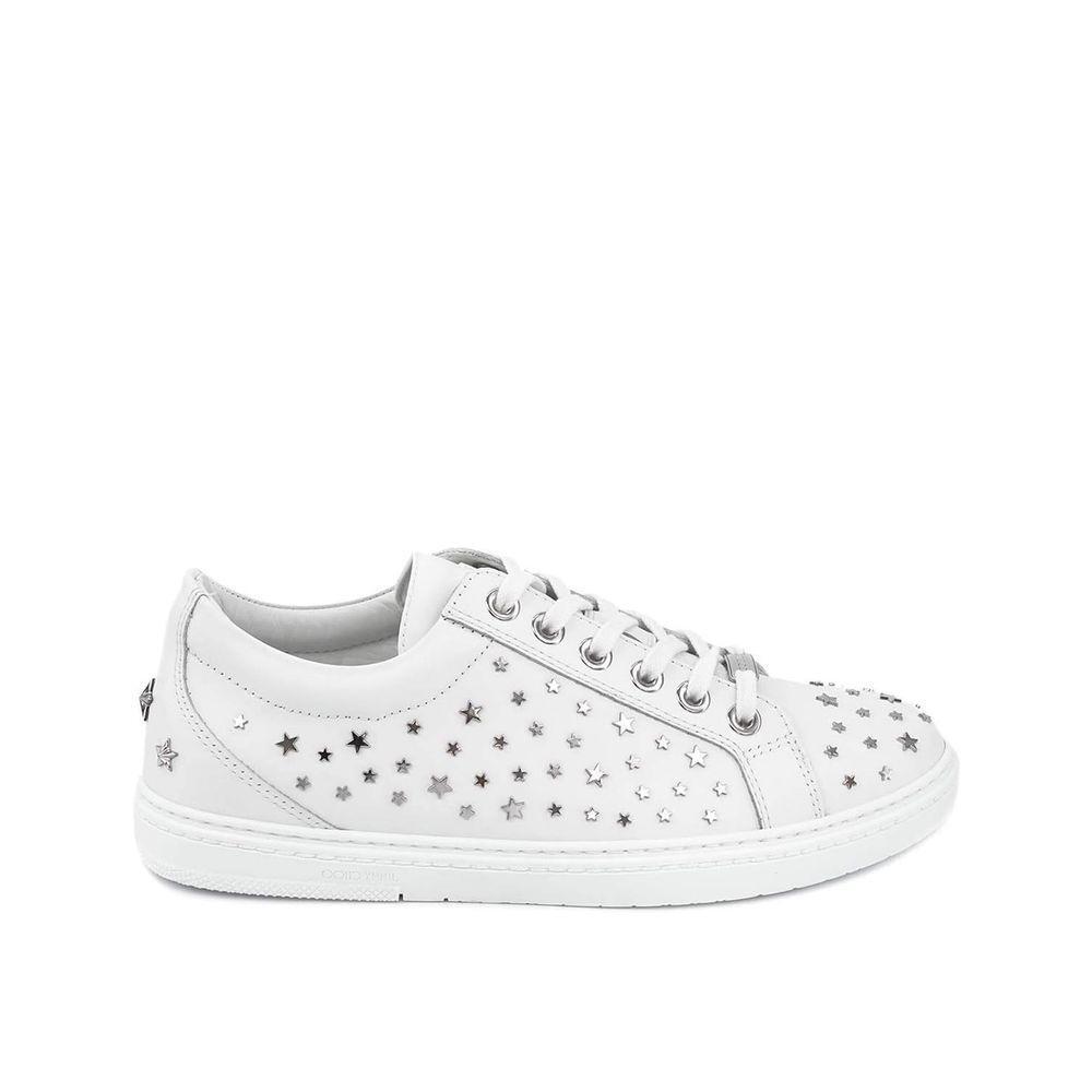 Jimmy Choo Cash Star Leather Sneakers JI-8736442581204-EU39.5/US6.5