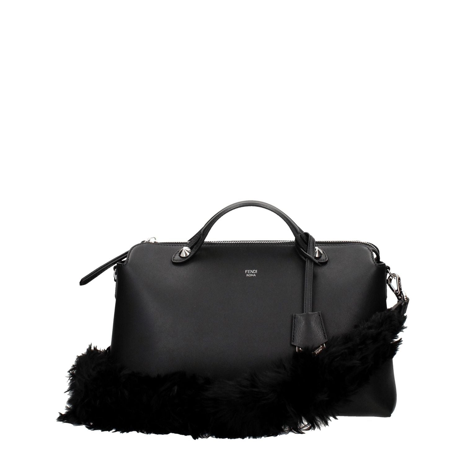 Front view with bag zipped and handles upright.