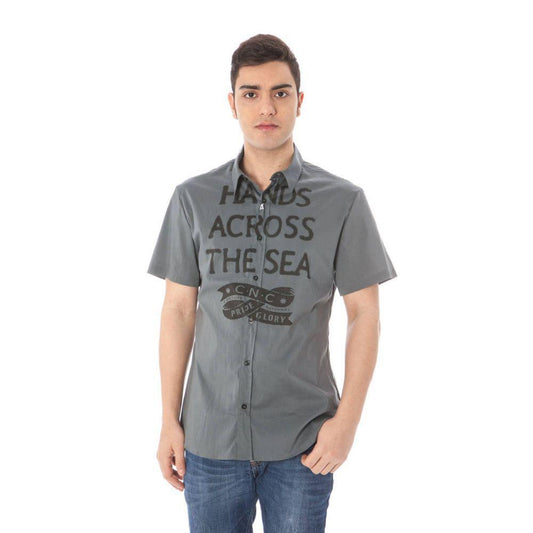 Costume National Gray Cotton Shirt