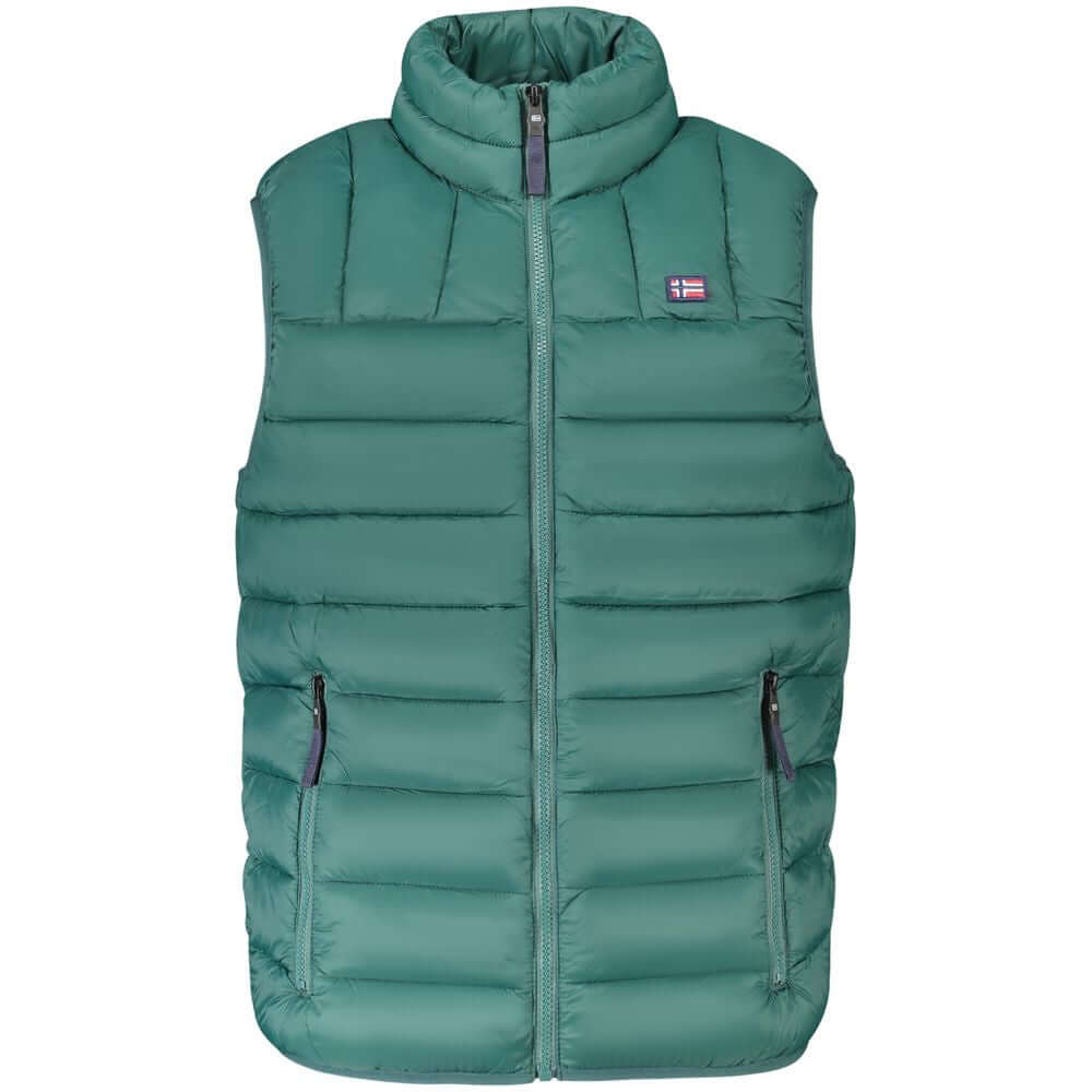 Front view with bag zipped and handles upright.