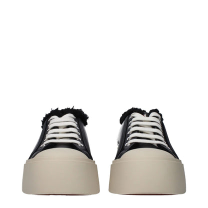 Marni Black Leather Chunky Sneakers