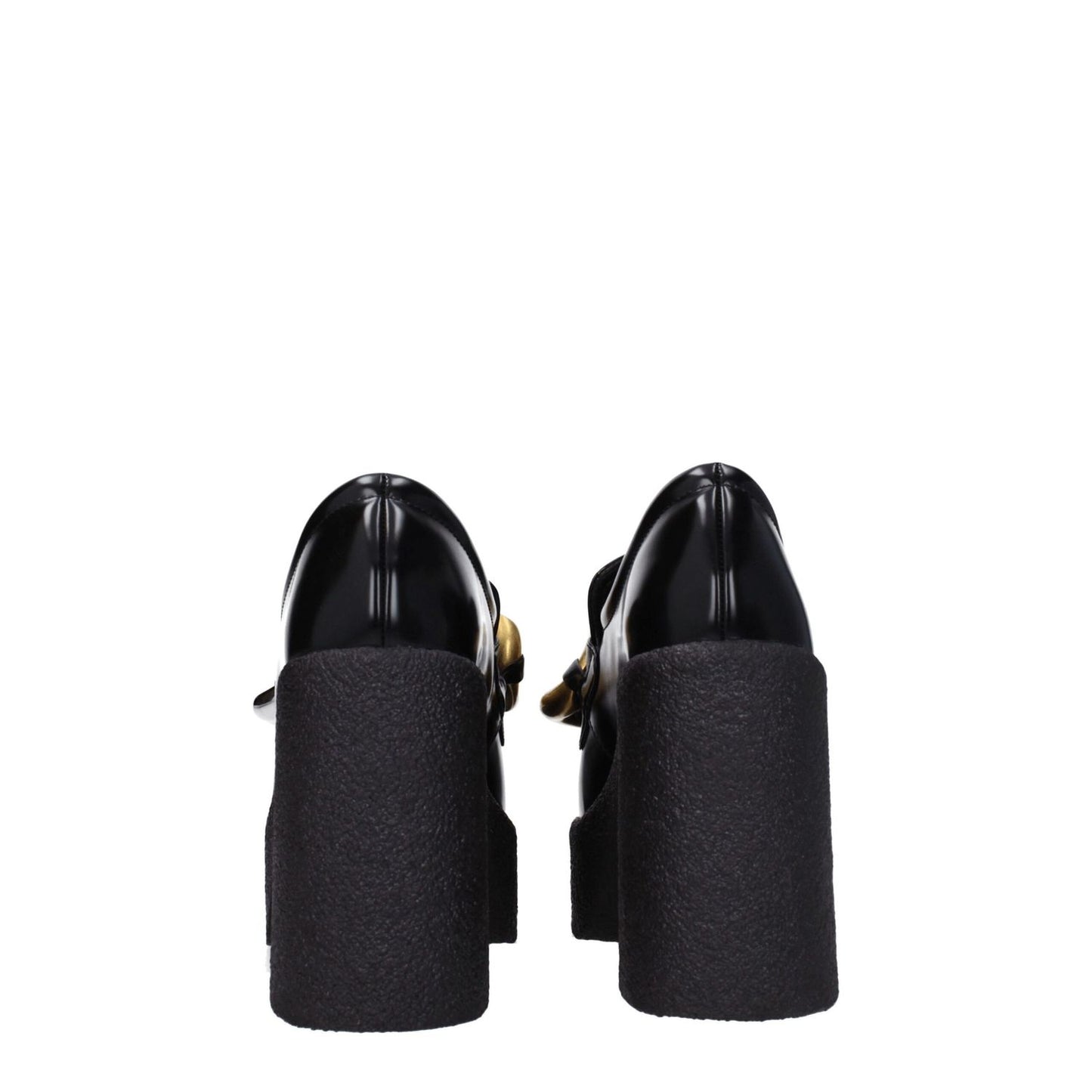 Stella McCartney Black Leather Platform Loafers