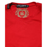 Dolce & Gabbana Red Crew Neck Short Sleeves Top T-shirt TSH90712-46