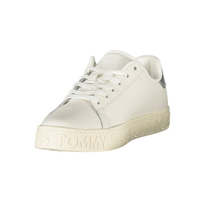 Tommy Hilfiger Bianco Polyurethane Women Sneaker