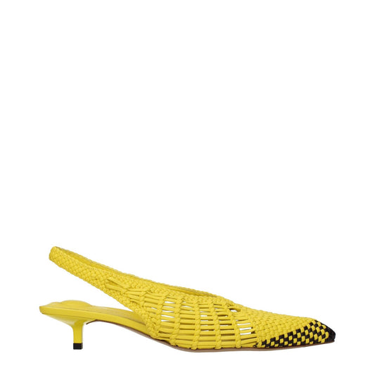 Jacquemus Yellow Leather Flat Sandals