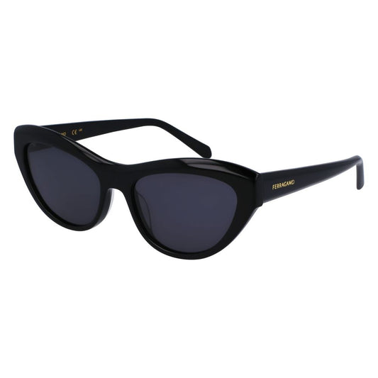 Ferragamo Black Acetate Sunglasses