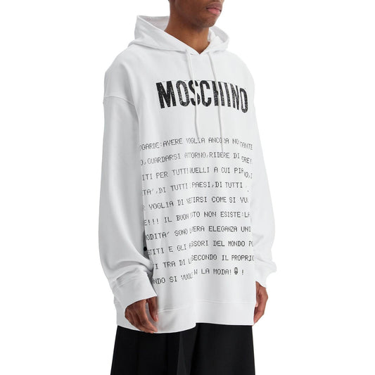 Moschino hooded sweatshirt with letter Topwear Moschino Light Gray