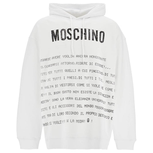 Moschino hooded sweatshirt with letter Topwear Moschino Lavender