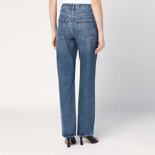 AGOLDE Blue jeans with a faded effect in blended regenerated denim A2291535/R_AGOLD-ESS_311