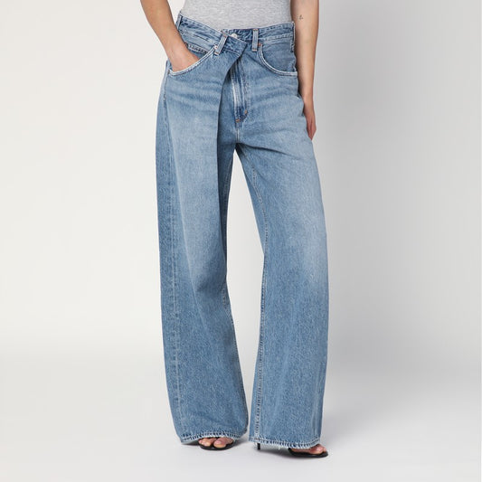 AGOLDE Wide blue Vana Fold jeans with washed effect A2411765/R_AGOLD-MANT_311