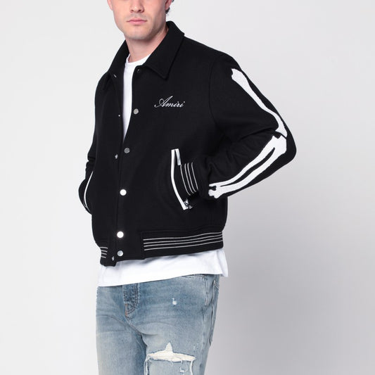 AMIRI Black wool blend jacket with logo AMOUVY1007WO/R_AMIRI-099_323