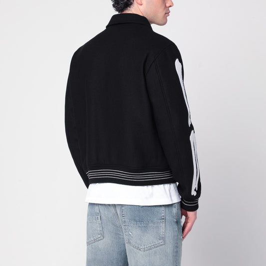 AMIRI Black wool blend jacket with logo AMOUVY1007WO/R_AMIRI-099_323