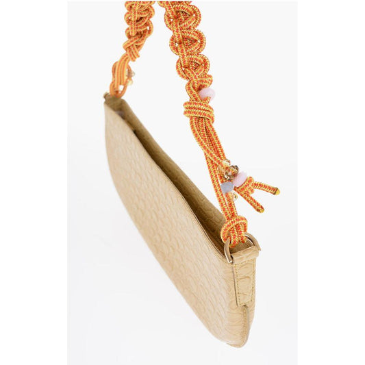 BY FAR BY FAR Crocodile-patterned RACHEL Bag with Rope Handle BYP601202GD 1728,74866327712,Bags,BY FAR,New with tags,Shoulder Bags - Women - Bags,Women,Women - Bags,Yellow