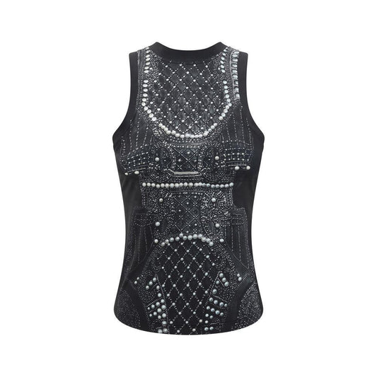 Balmain Balmain Trompe l'œil Top 1728,72470364320,Balmain,Black,Clothing,L,M,New with tags,Tops & T-Shirts - Women - Clothing,Women,Women - Clothing BA-EF1EB045GE48EAB-L