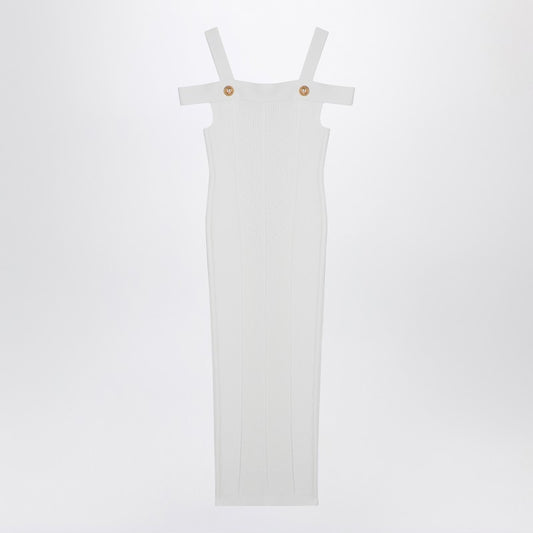 Balmain Balmain White knit dress with double straps Fall - Winter 2024,LDin,Women,Women > Clothing,Women > Clothing > Dresses,Yes Eu DF1RJ155KF24/P_BALMA-0FA_108