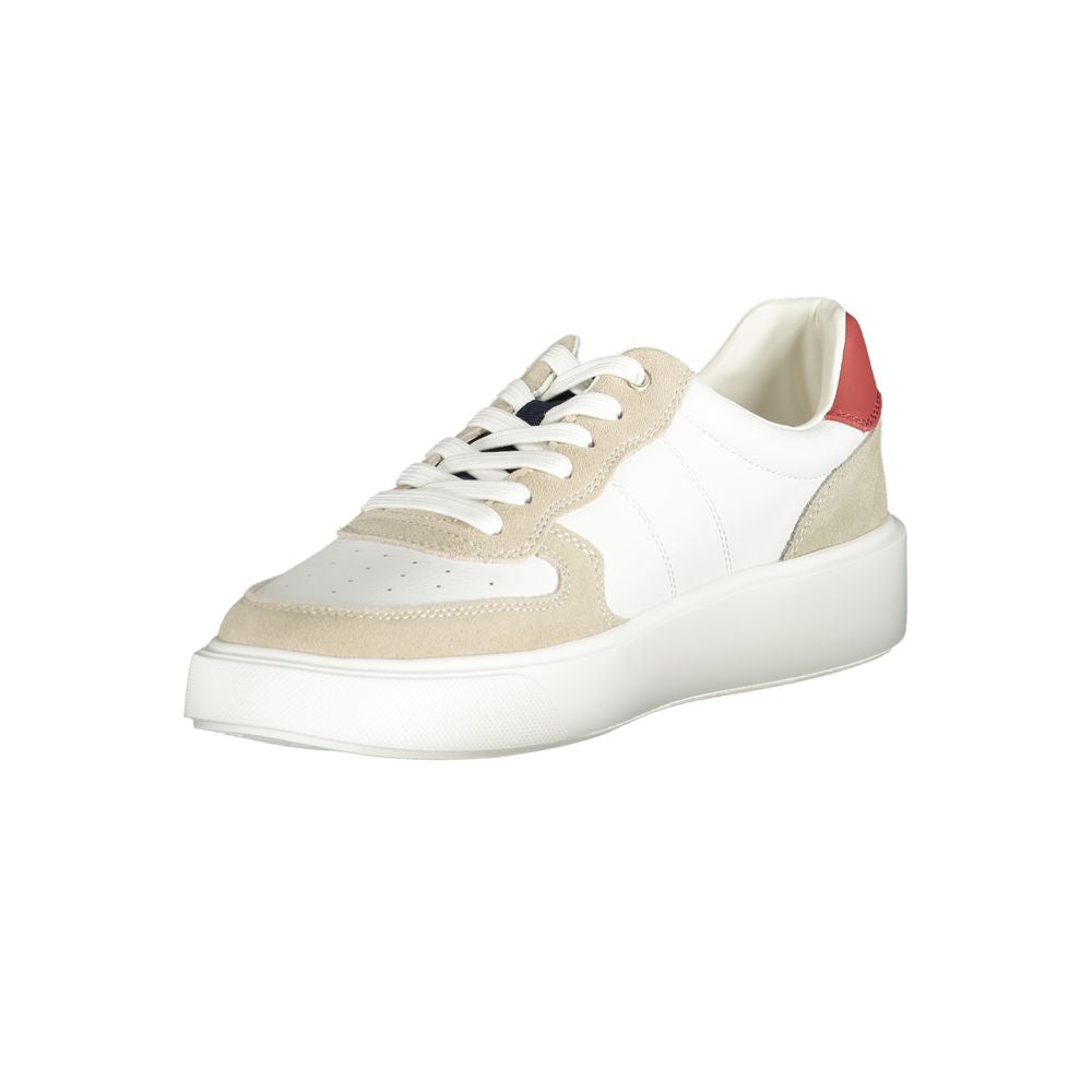 Blauer White Polyurethane Men Sneaker
