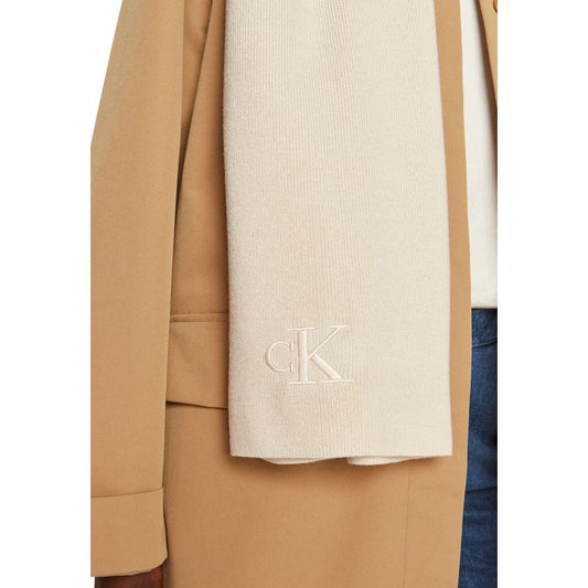 Calvin Klein Calvin Klein Cream Recycled Polyester Scarf CA-15183700143-ONE SIZE 1728,71956299936,Calvin Klein,Cream,New with tags,One Size,Scarves - Women - Accessories,Women