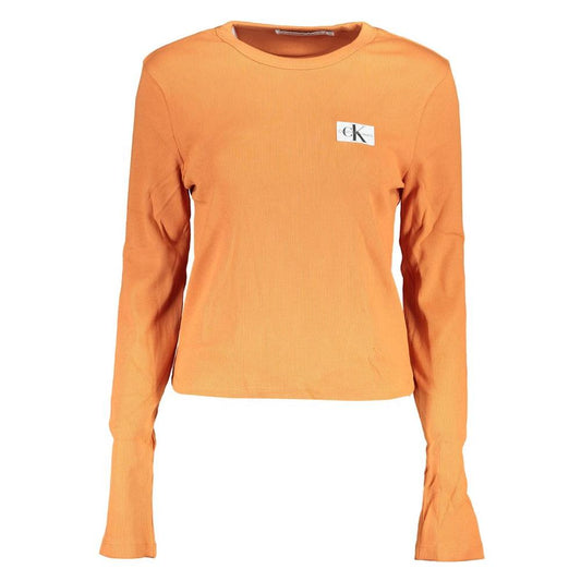 Calvin Klein Calvin Klein Orange Cotton Tops & T-Shirt CA-25474-S 1728,67403481248,Calvin Klein,Clothing,New with tags,Orange,S,Tops & T-Shirts - Women - Clothing,Women,Women - Clothing