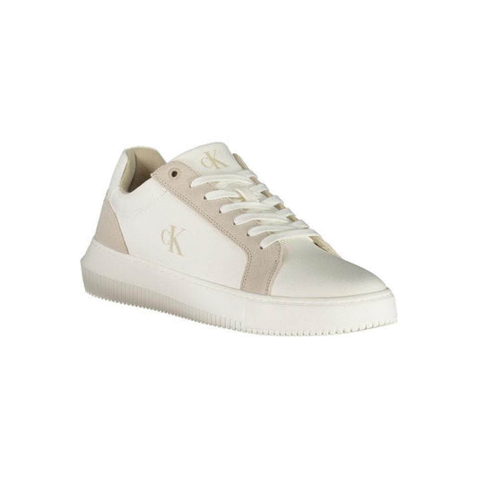 Calvin Klein-Calvin Klein White Leather Men Sneaker-1728,67403481248,Calvin Klein,EU40/US7,EU41/US8,EU42/US9,EU43/US10,EU44/US11,EU45/US12,Men,Men - Shoes,New with tags,Shoes,Sneakers - Men - Shoes,White-CA-36776-EU40/US7