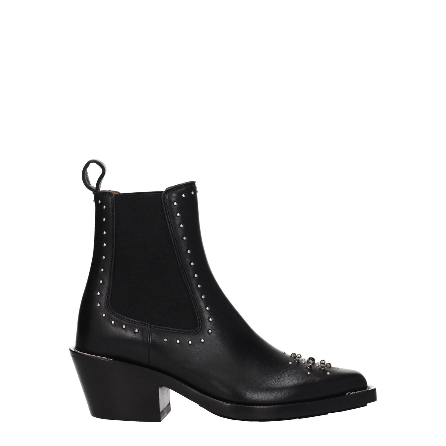 Chloé Black Leather Ankle Boots