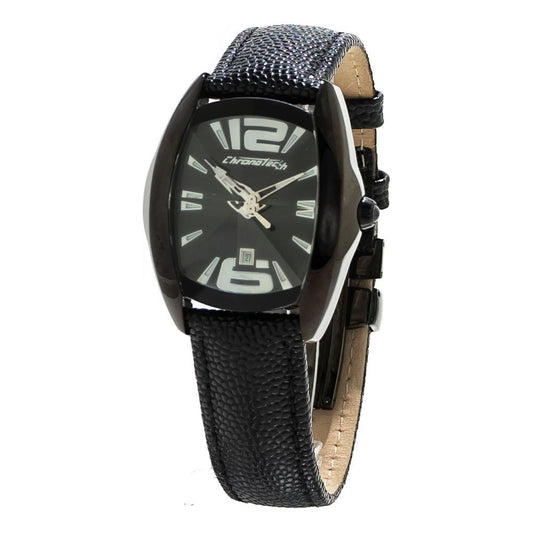 Chronotech Chronotech Black Leather Watch CHCT7814L01AC 1728,Black,Chronotech,New with tags,Watches for Women - Watches,Women