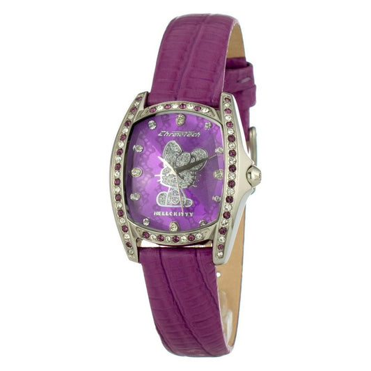 Chronotech Chronotech Purple Leather Watch CHCT7094SS38AC 1728,Chronotech,New with tags,Purple,Watches for Women - Watches,Women