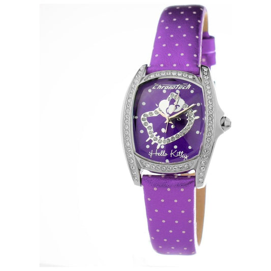 Chronotech Chronotech Purple Leather Watch CHCT7094SS43AC 1728,Chronotech,New with tags,Purple,Watches for Women - Watches,Women