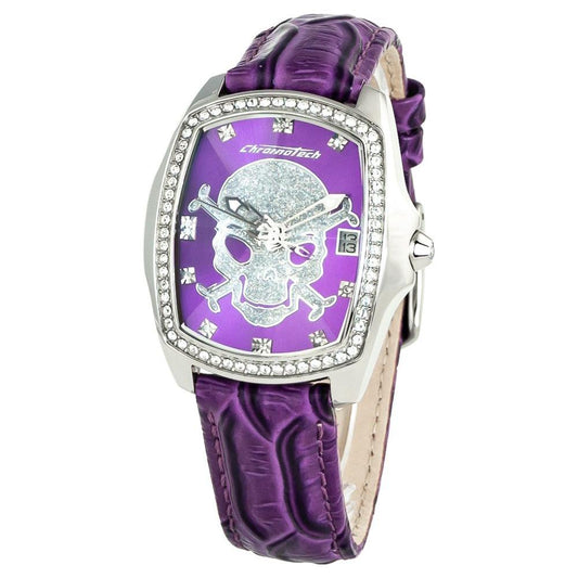 Chronotech Chronotech Purple Leather Watch CHCT7896LS104AC 1728,Chronotech,New with tags,Purple,Watches for Women - Watches,Women