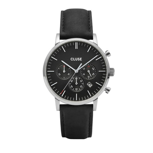 Cluse Cluse Black Leather Watch CLCW0101502001AC 1728,Black,Cluse,New with tags,Watches for Women - Watches,Women