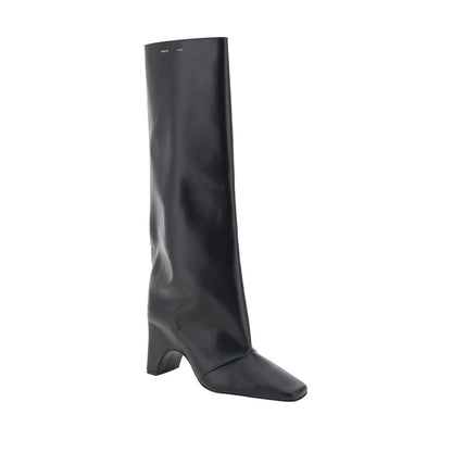 Coperni Black Calf Leather Bos Taurus High Heel Boots
