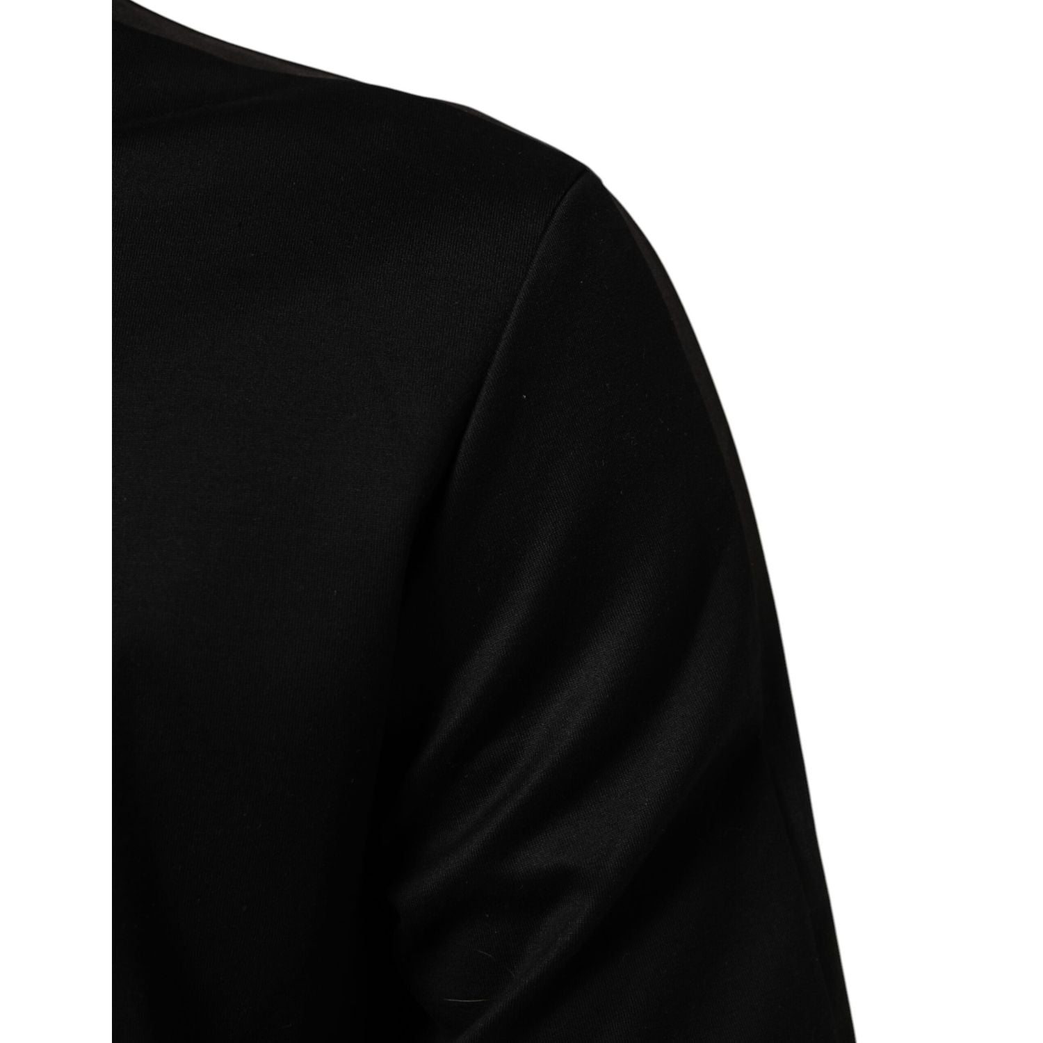 Dolce & Gabbana Black Cotton Logo Full Zip Men Bomber Jacket