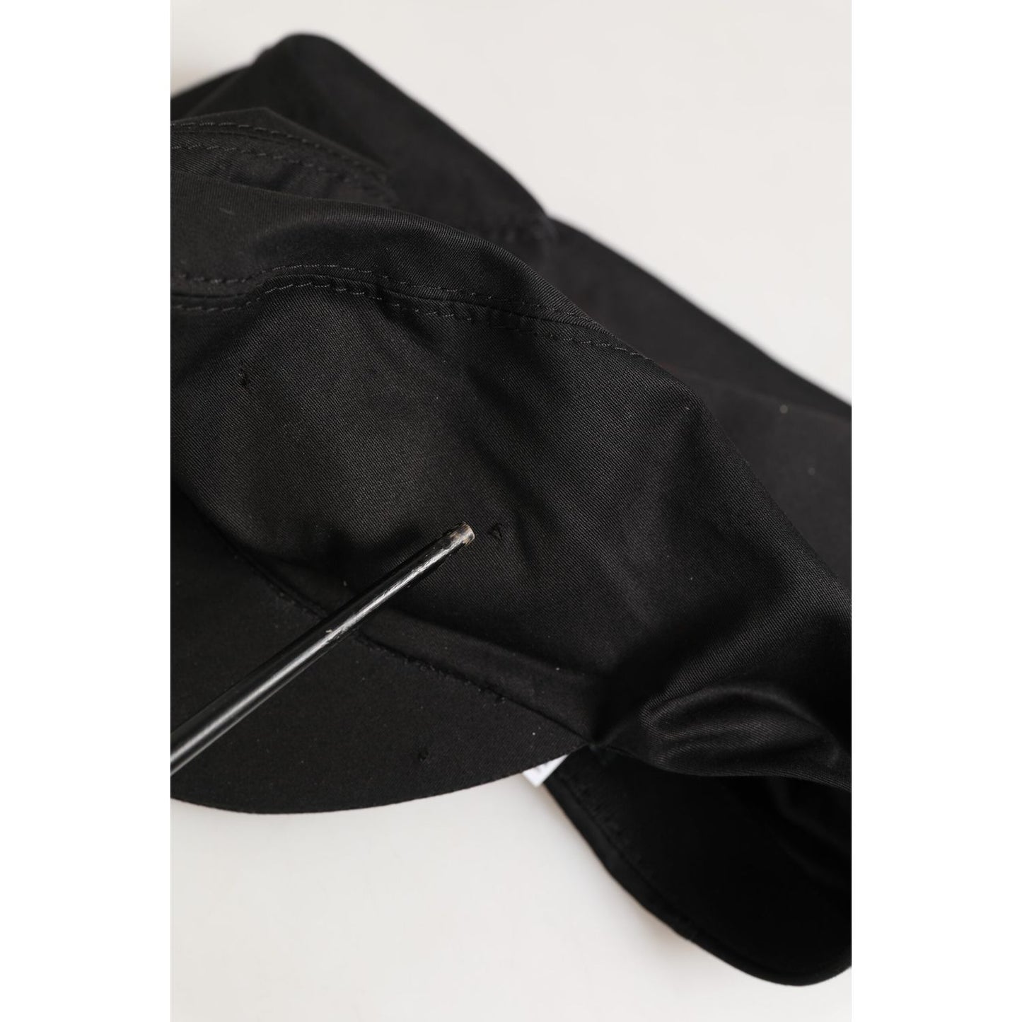 Dolce & Gabbana Black Cotton Stretch Newsboy Cloth Capello Hat