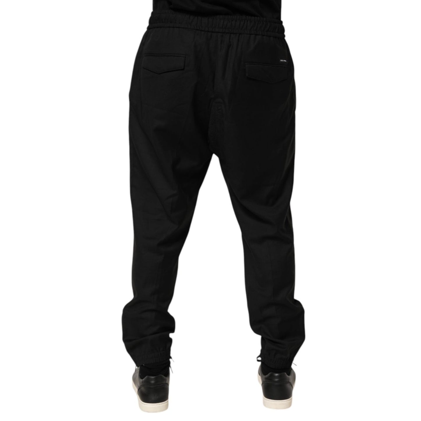 Dolce & Gabbana Black Drawstring Men Jogger Sweatpants Pants