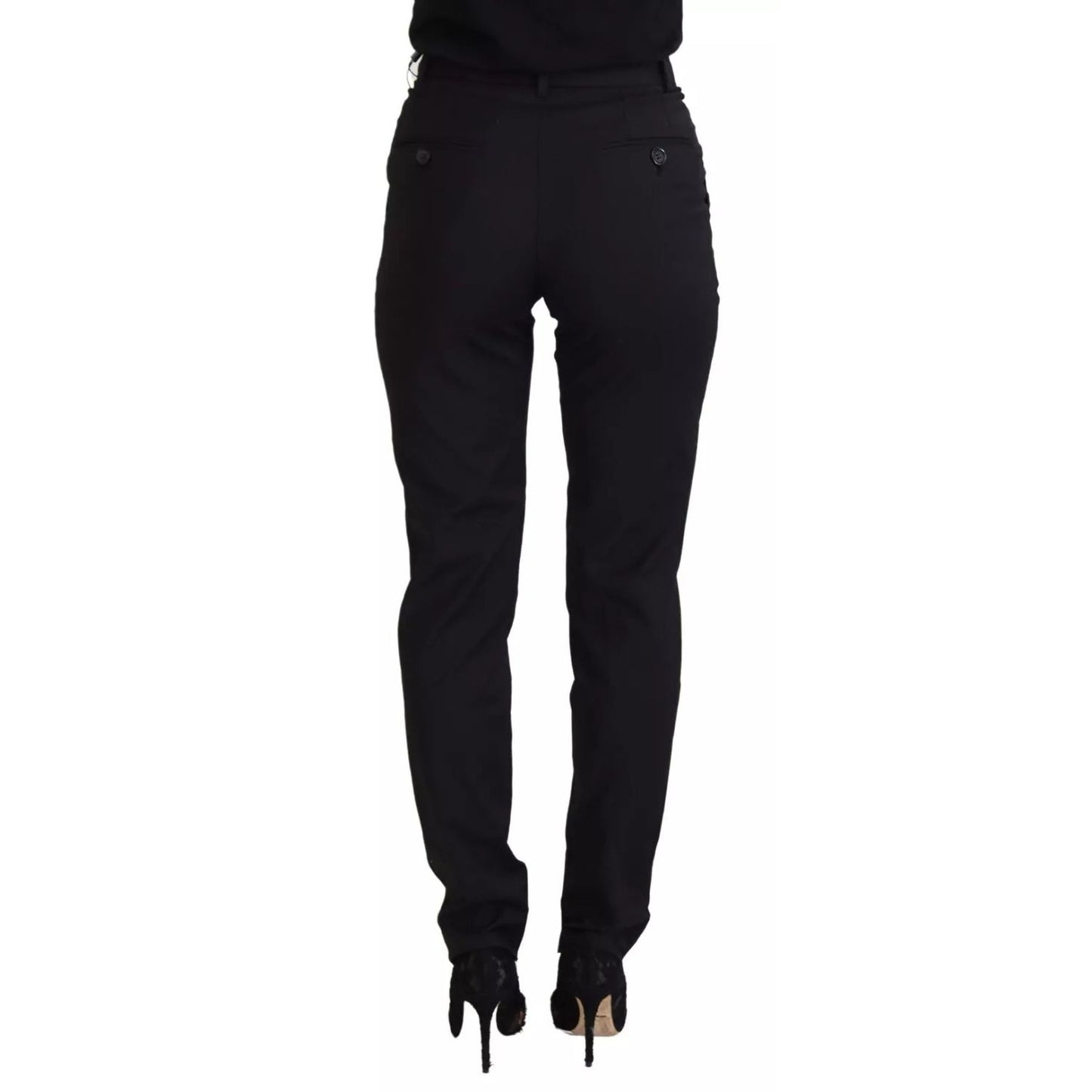 Dolce & Gabbana Black High Waist Skinny Trouser STAFF Pants