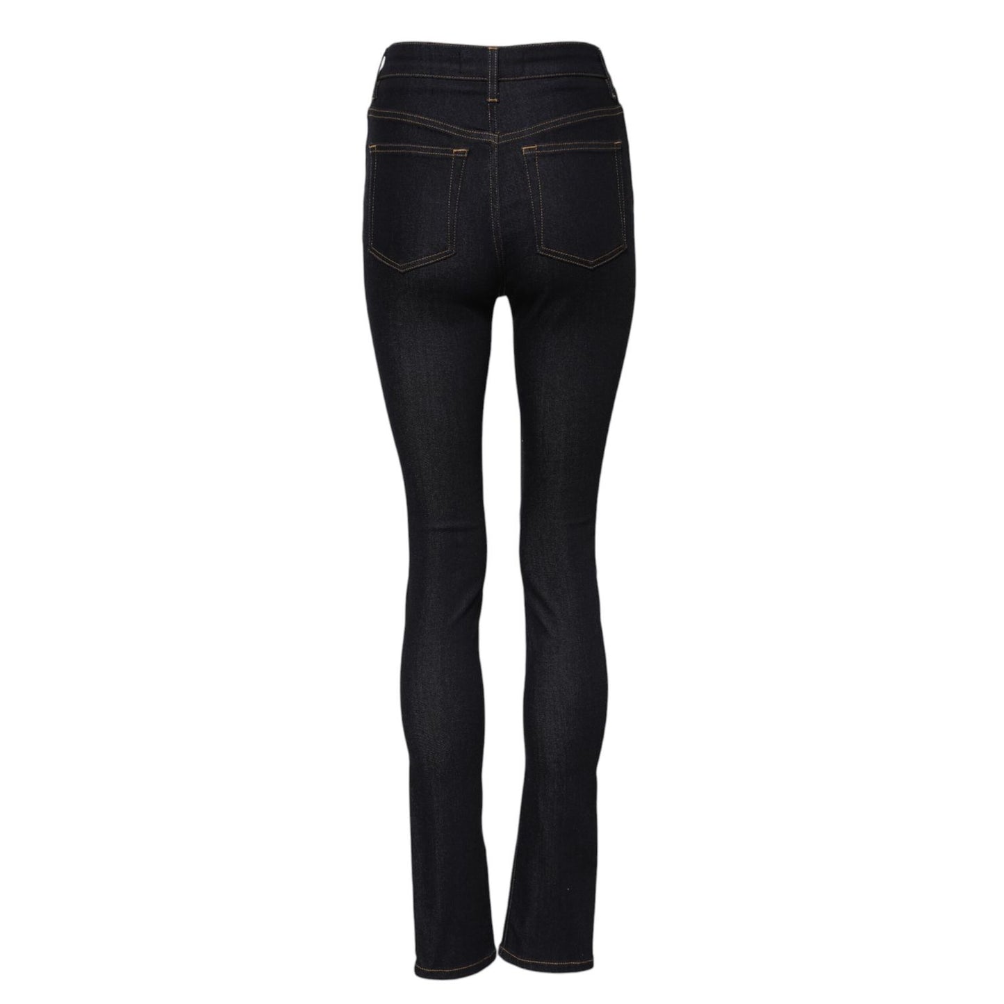 Dolce & Gabbana Blue Cotton High Waist Skinny Denim Jeans