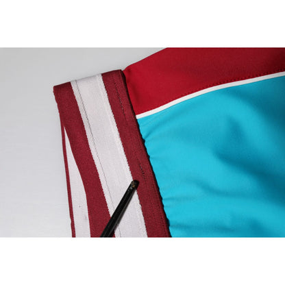 Dolce & Gabbana Blue Nylon Slim Fit Cropped Leggings Pants