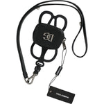 Dolce & Gabbana Black Calfskin Leather DG Logo Coin Purse Lanyard Wallet Dolce & Gabbana Dark Slate Gray