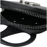 Dolce & Gabbana Black Calfskin Leather DG Logo Coin Purse Lanyard Wallet Dolce & Gabbana Black