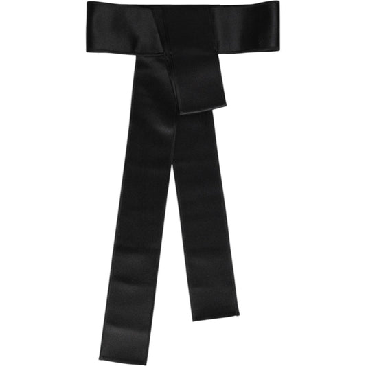 Dolce & Gabbana Dolce & Gabbana Black Satin Wide Waist Belt WMB463-36 1728,67345645728,Belts - Women - Accessories,Black,Dolce & Gabbana,IT36|XXS,IT38 | XS,IT40|S,IT42|M,Material: 100% Silk,New with tags,Women