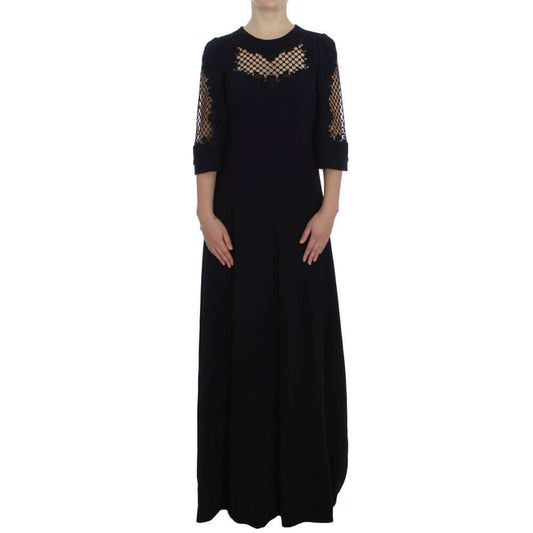 Dolce & Gabbana-Dolce & Gabbana Black Wool Dress-1728,38,67400106144,Black,Clothing,Dolce & Gabbana,Dresses - Women - Clothing,New with tags,Women,Women - Clothing-DO&-1065-38