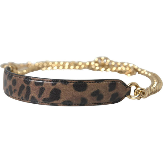 Dolce & Gabbana Dolce & Gabbana Brown Leopard Handbag Accessory Shoulder Strap WMB308 Brown,Dolce & Gabbana,Leather Accessories - Women - Bags,Material: 100% Leather,New with tags,Women