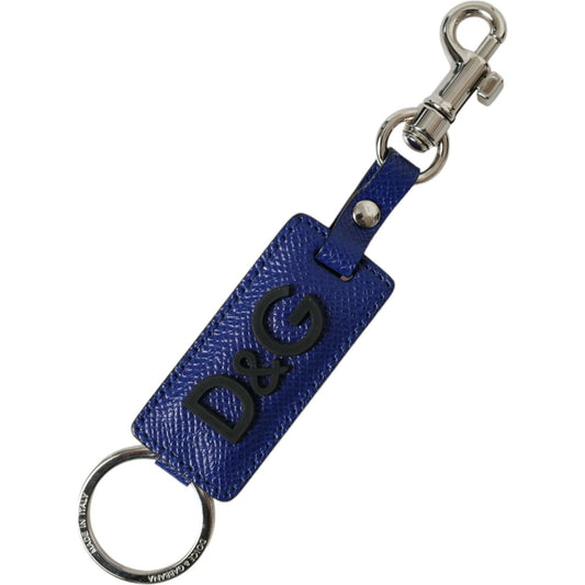 Dolce & Gabbana Dolce & Gabbana Elegant Blue Trifold Calf Leather Key Holder SMY101346 Blue,Dolce & Gabbana,Keychains - Women - Accessories,Material: 100% Calf Leather,New with tags,Women