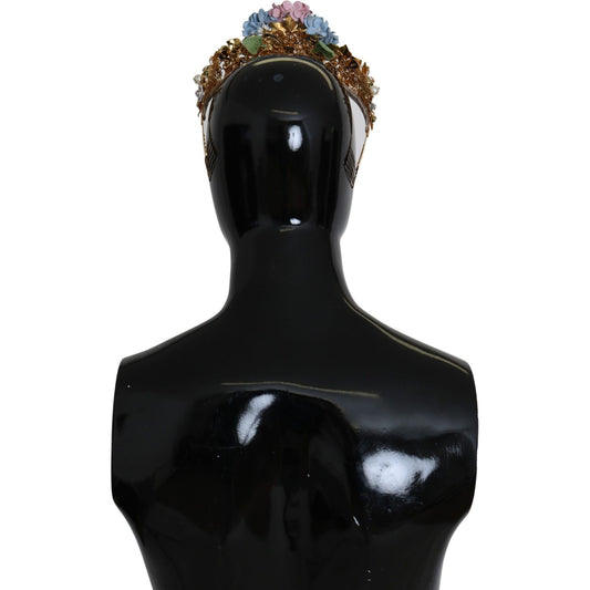 Dolce & Gabbana Dolce & Gabbana Exquisite Crystal Diadem Tiara SMY100489 Category-Accessories,Dolce & Gabbana,Gender-Women,Gold,Headbands - Women - Accessories,New with tags,Subcategory-Headbands,Women