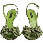 Dolce & Gabbana Dolce & Gabbana Green Python Leather Heels Sandals Shoes LA12554-35.5 1728,67345645728,Dolce & Gabbana,EU35.5/US5,EU35/US4.5,EU36.5/US6,EU36/US6,EU37.5/US7,EU38.5/US8,EU38/US7.5,EU39.5/US9,EU40/US9.5,Green,Material: 90% Molurus Python 4% C